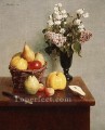 花と果物のある静物画 1866年 アンリ・ファンタン・ラトゥール